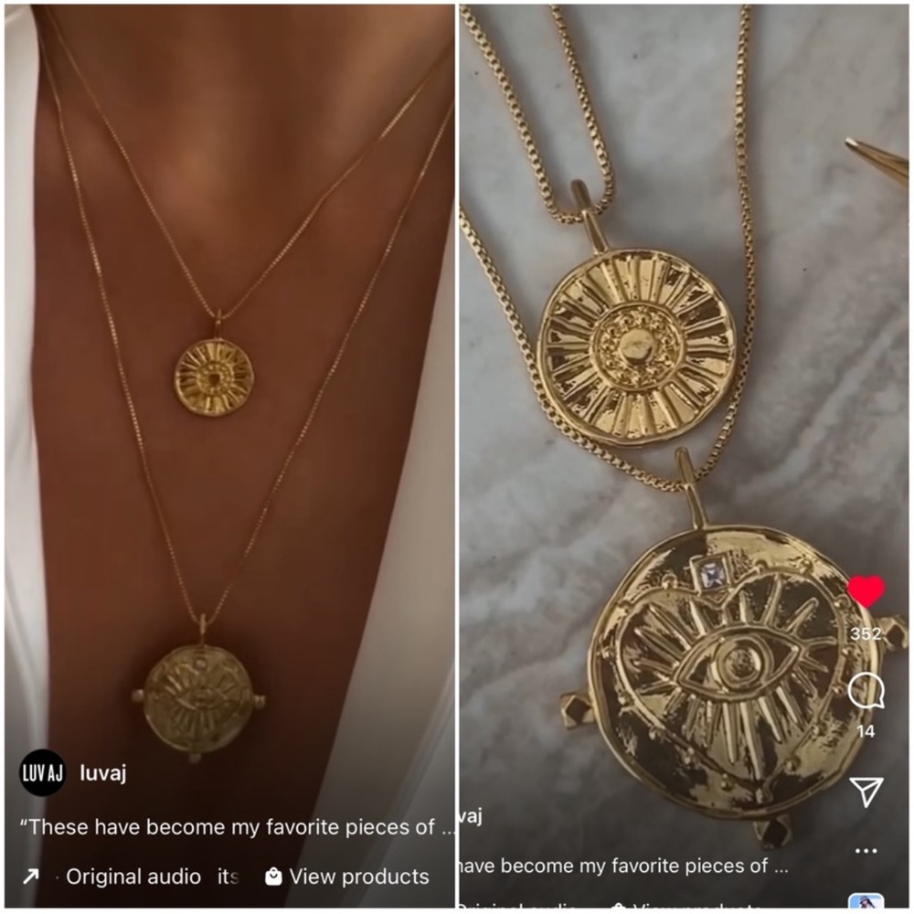 $85 LUV AJ CHAIN GOLD NECKLACE BAGATIBA FREE PEOPLE ANTHROPOLOGIE VANESSA MOONEY